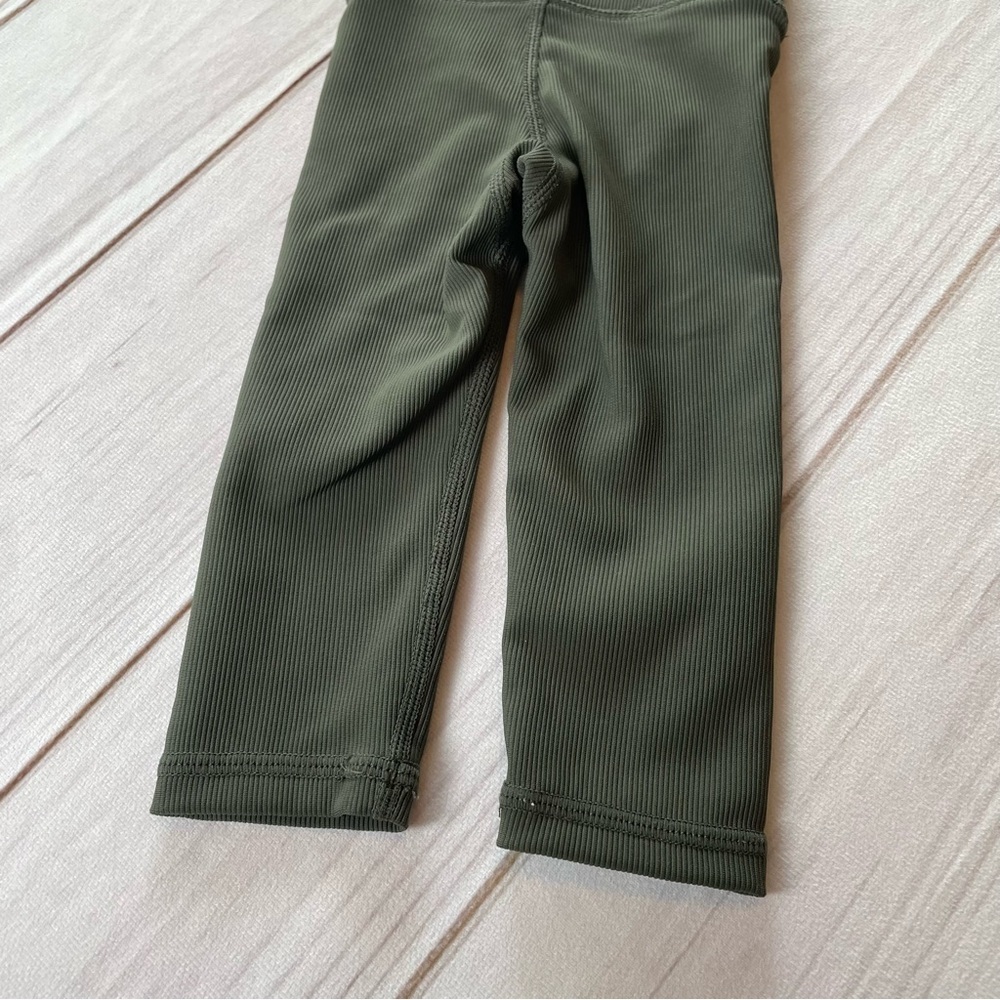 Little Bipsy Ribbed Athletic Leggings Baby Girl 0-3 Months Forest Green Boho - Picture 6 of 7